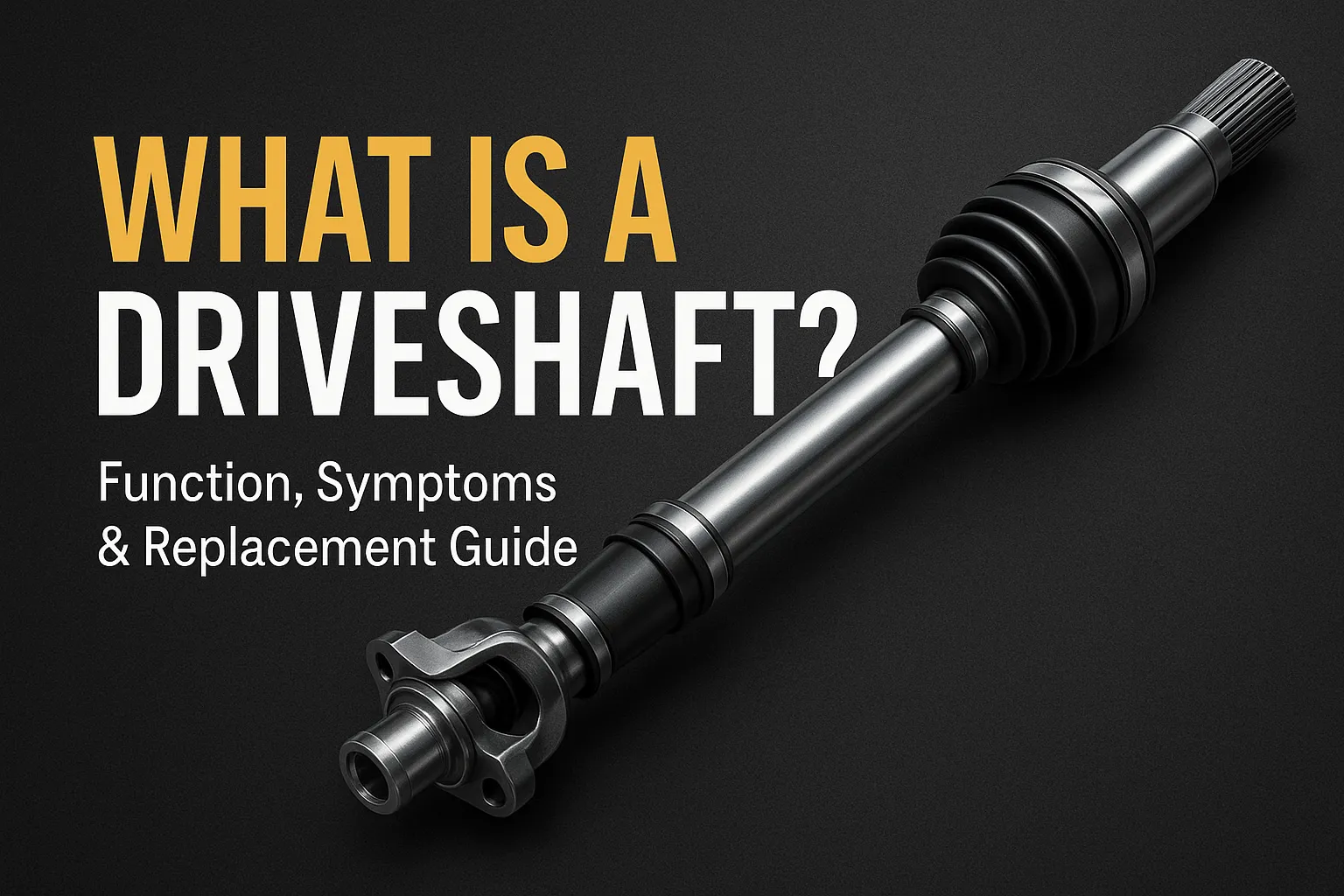 What Is a Driveshaft? Function, Symptoms & Replacement Guide